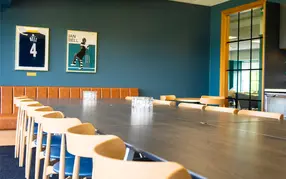 Panoramic view of the cricket pitch with bi-folding doors