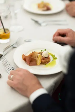 Exquisite four course sit down luncheon prepared by our talented and imaginative chefs (vegetarian and all other dietary requirements catered for)