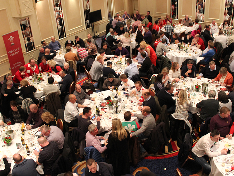 Inside the Angel Hotel for Wales v England