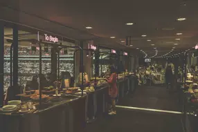 A wide ranging and sumptuous buffet menu served before the main act