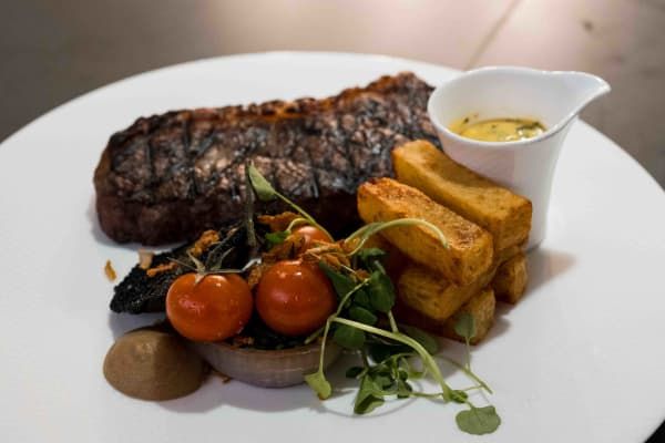 Fine dining experience served at The Green Room for Eubank Jr. v Benn at the Tottenham Hotspur Stadium