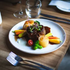 Four-course carvery meal served before the game 