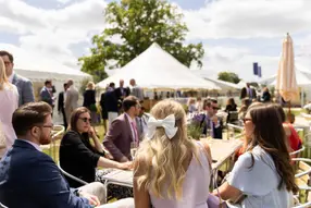 Luxury lined marquee located racing side of the river offering spectacular views of Temple Island, the Oxfordshire countryside and the Regatta course