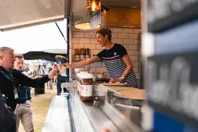 From morning cappuccinos to afternoon ciders in the sun, enjoy all-day, all-inclusive food and drink with a festival twist